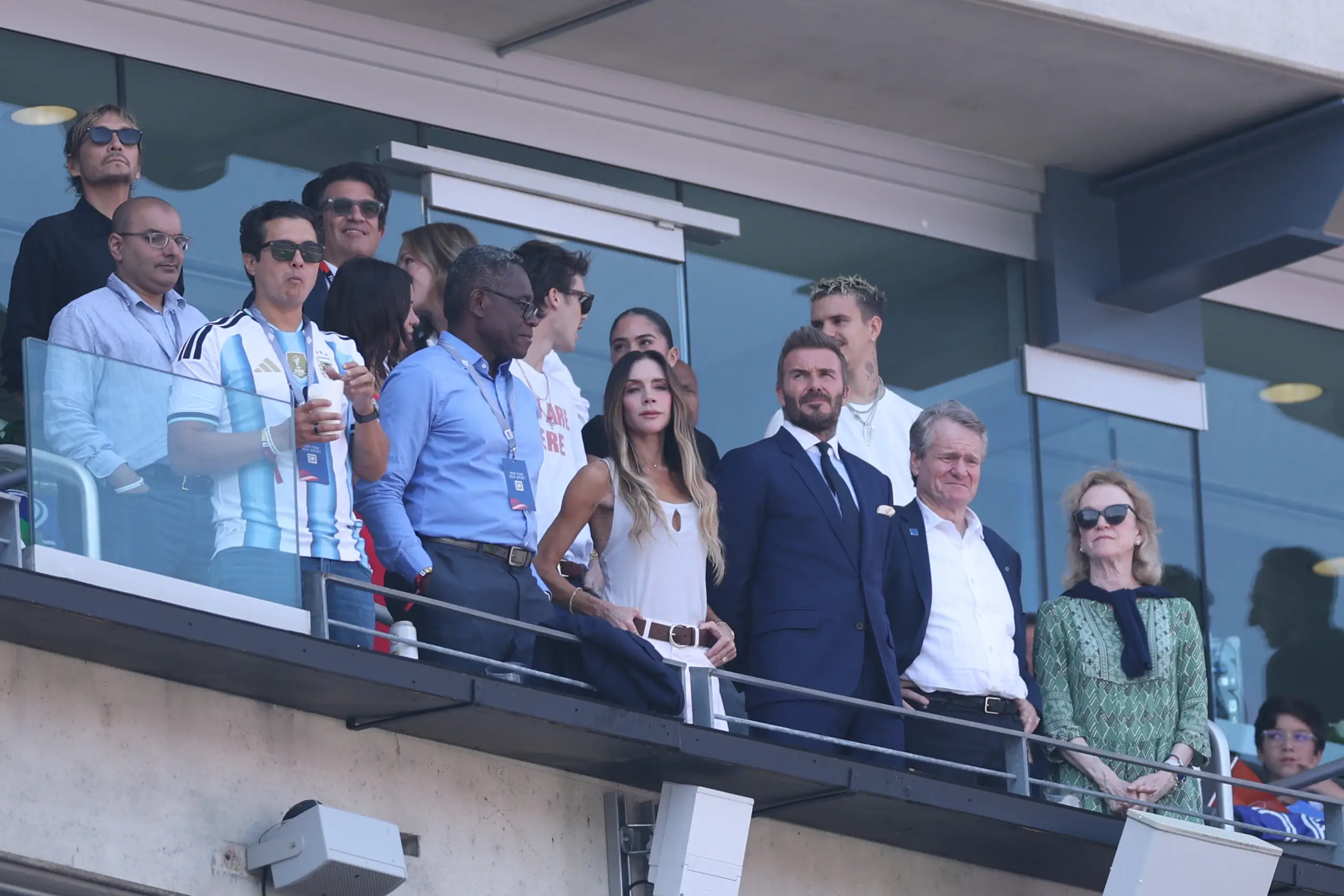 The famous family were seen at the game, without Brooklyn (Dan Mullan/Getty Images)