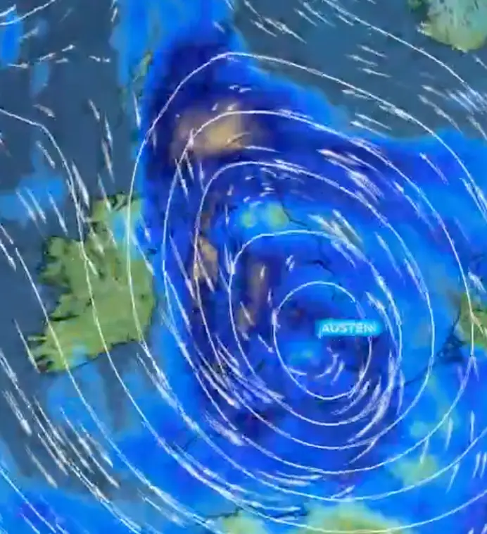 Storm Austen is expected to wreak widespread travel disruption and power cuts across parts of the UK (Met Office)