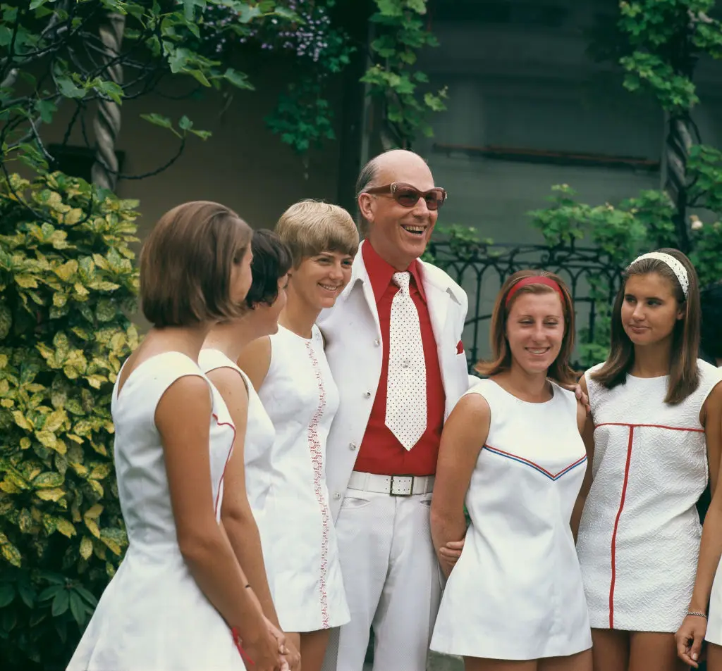 Wimbledon official and tennis dress designer, Ted Tinling, once received a decades-long ban from the tournament over one controversial design (Fox Photos / Stringer / Getty Images)