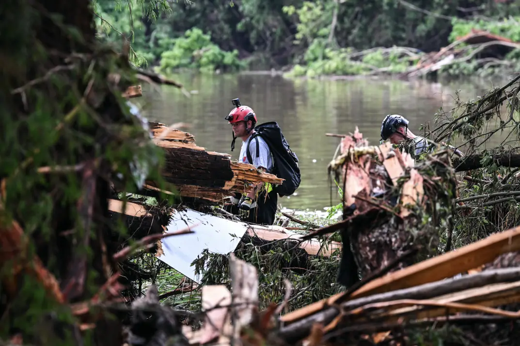 Stella Thompson recalled seeing the devastation when she was evacuated (RONALDO SCHEMIDT/AFP via Getty Images)