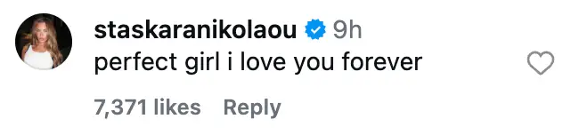Stassi put an end to the speculation (Instagram/@staskaranikolaou)