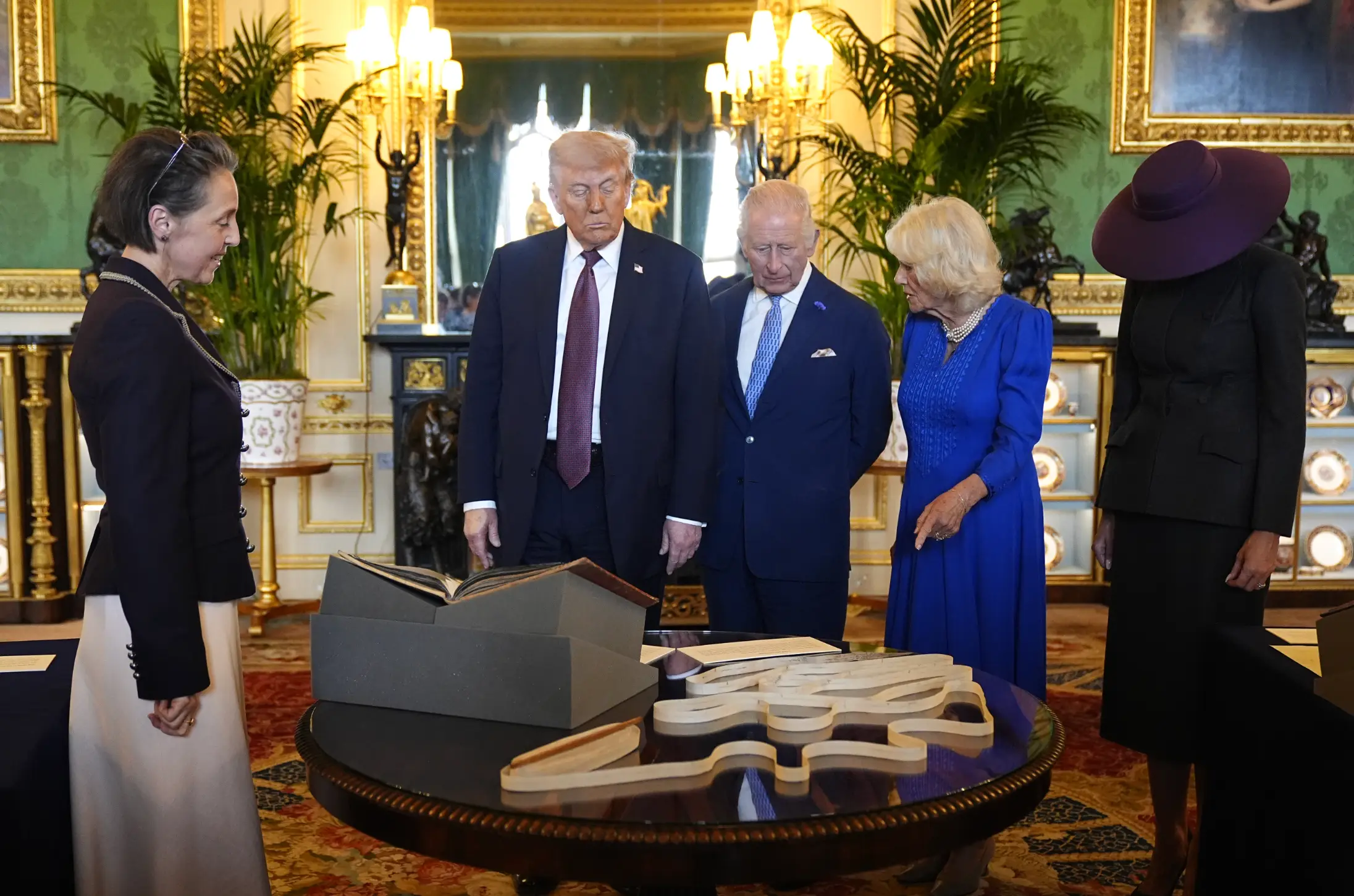 Pictures of the First Lady wearing the wide-brimmed hat indoors have gone viral (WPA Pool/Getty Images)