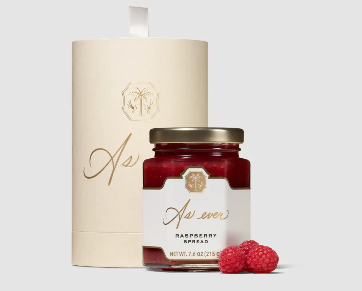 Raspberry Spread in fancy packaging (As Ever)