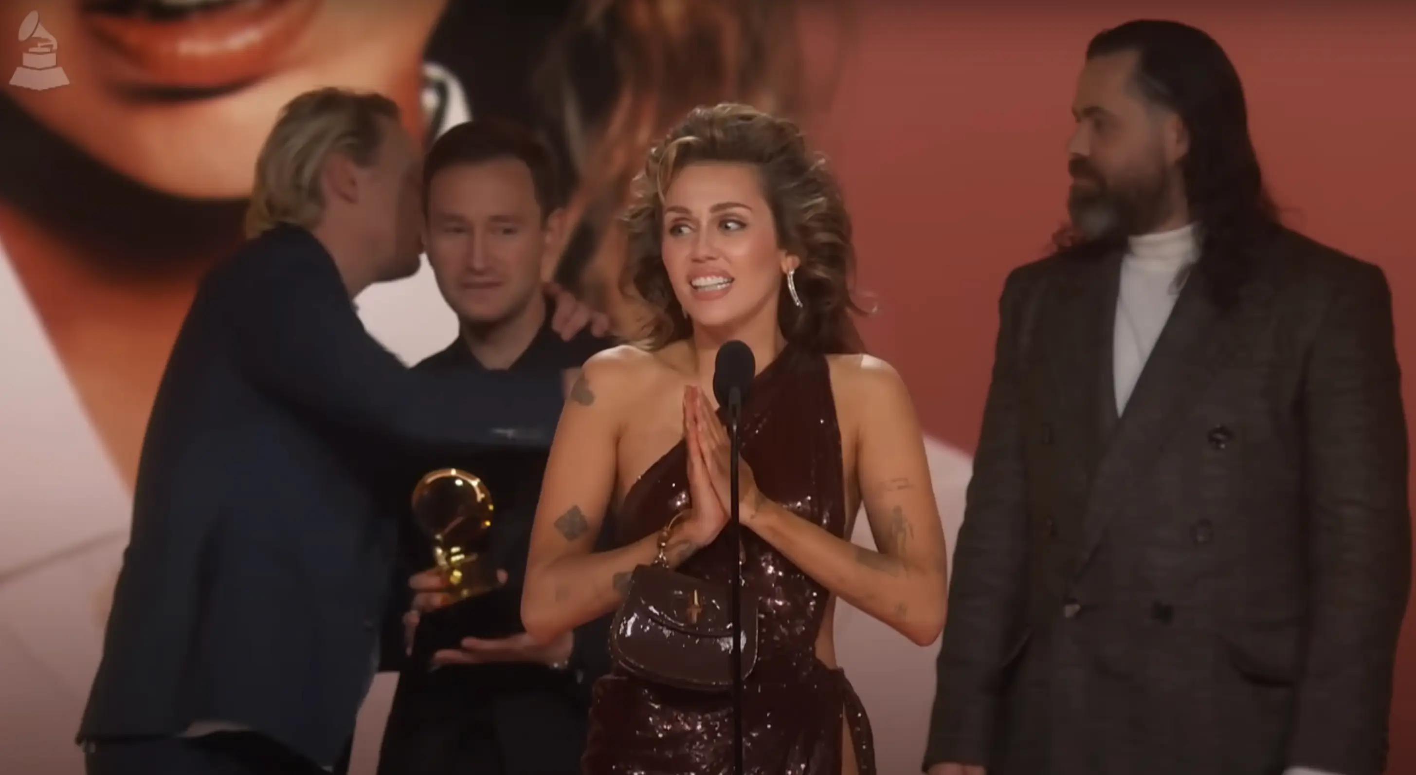 Miley Cyrus won two awards at this year's Grammys.