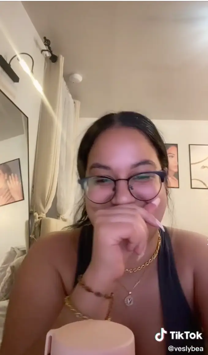 The woman saw the humour in the editing fail.