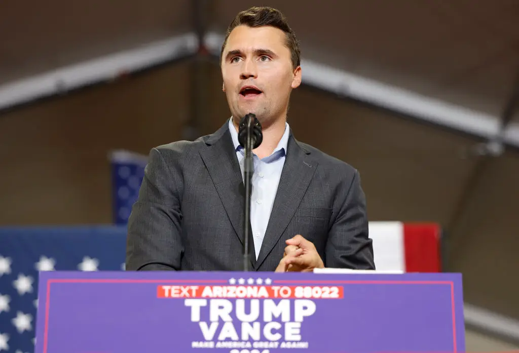 A security expert is claiming he spoke with Charlie Kirk about safety measures, six months before he was assassinated (Anna Moneymaker/Getty Images)
