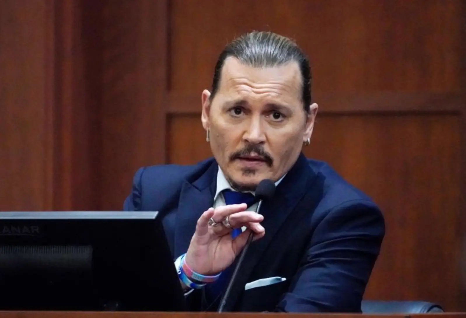 Johnny Depp vowed to never look at ex-wife Amber Heard again. (STEVE HELBER/POOL/AFP via Getty Images)