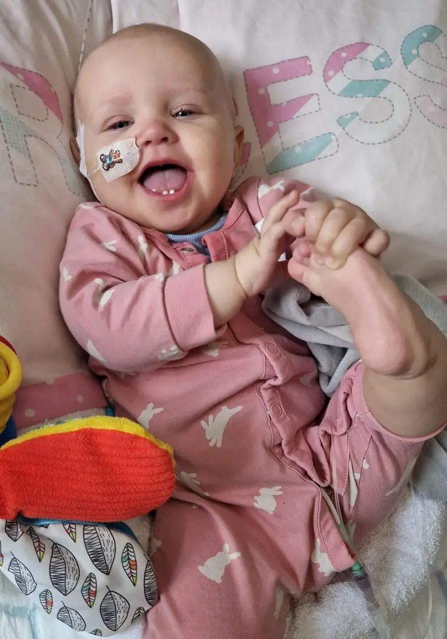 Melody was rushed to Great Ormond Street Hospital for a bone marrow transplant (SWNS)