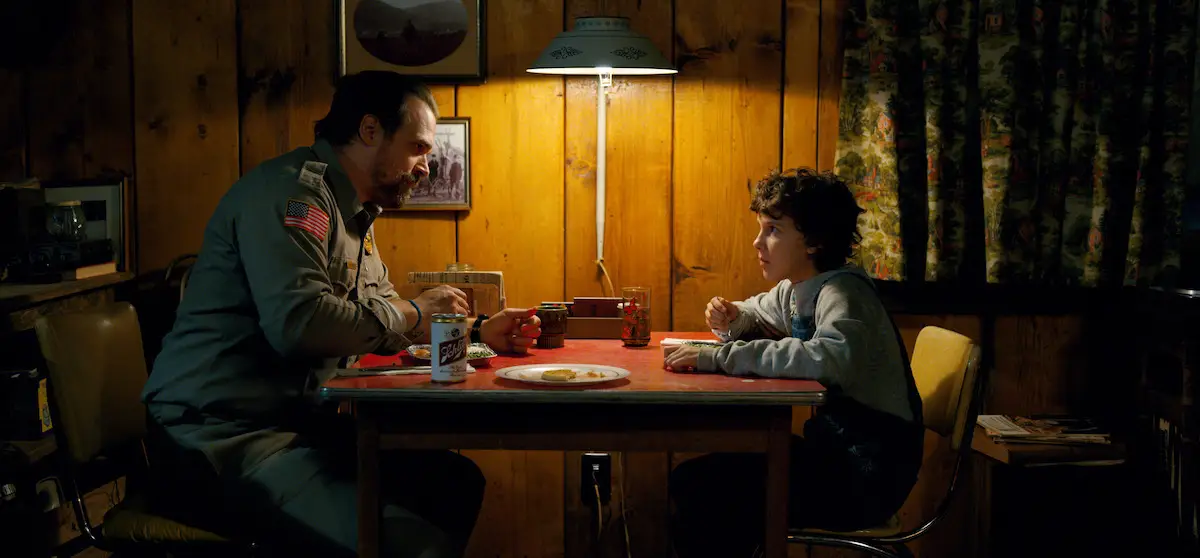 Harbour and Brown starred in Stranger Things together from season one to five (Netflix)