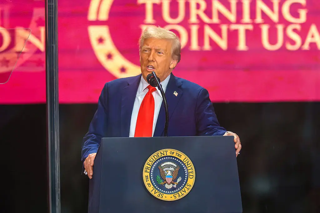 Donald Trump made a bold announcement regarding autism during Charlie Kirk's funeral on Sunday (21 September) (Joe Raedle / Staff / Getty Images)