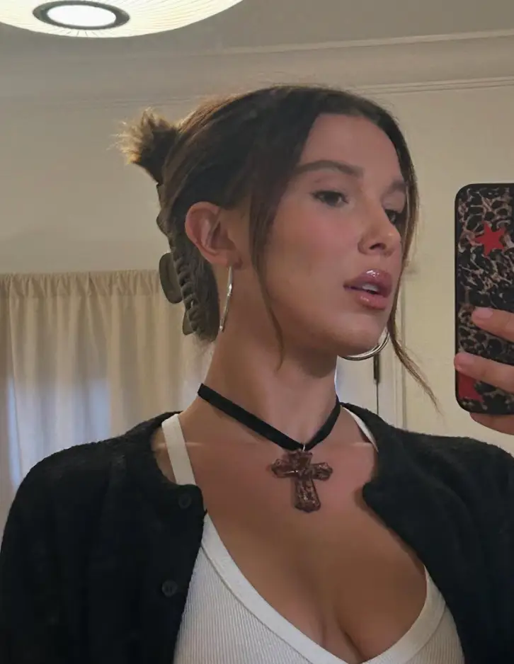 Millie Bobby Brown, 21, and her husband, Jake Bongiovi, 23, announced they were adopting a baby girl last month (Instagram/@milliebobbybrown)