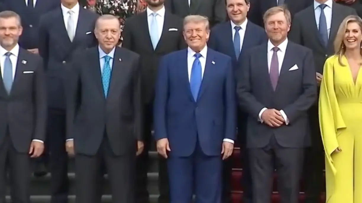 The conspiracy stems from Trump's appearance at a NATO summit in The Hague (C-Span)