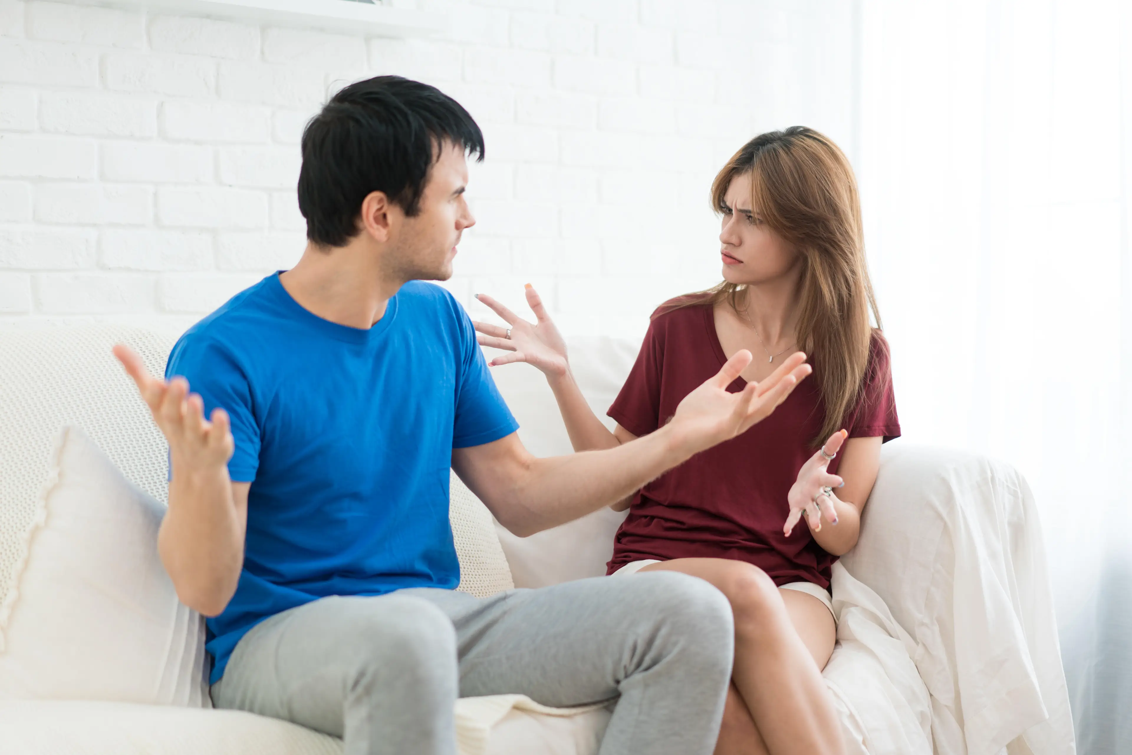 The dad said that the mum has been 'nagging' him for money.