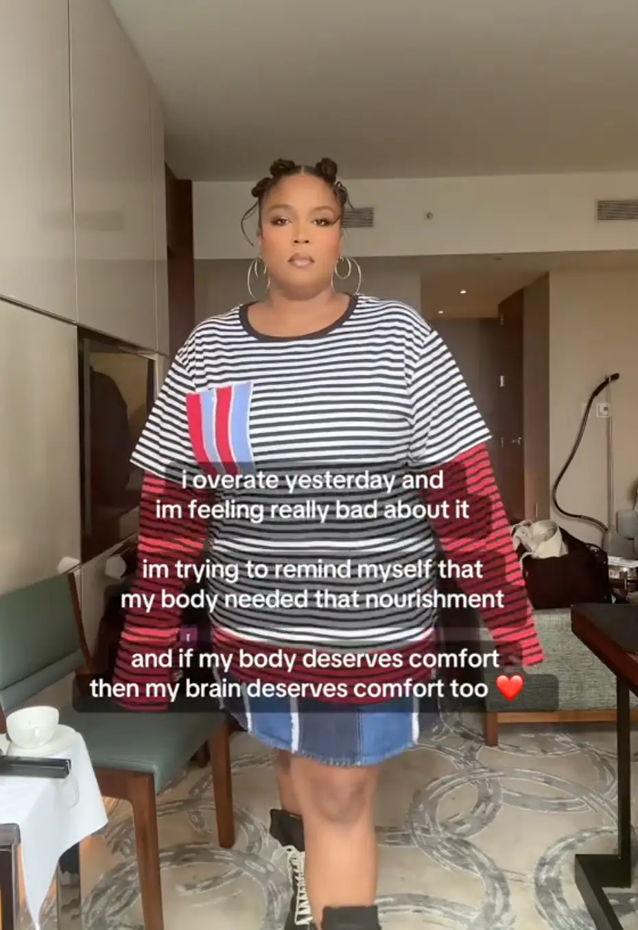 In a TikTok posted last year, the singer reminded people how important it is to be kind to yourself (TikTok/lizzo)