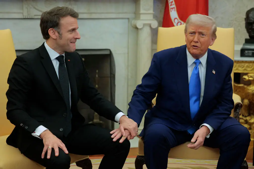 Trump met with Macron on Monday 24 February (Chip Somodevilla/Getty Images)