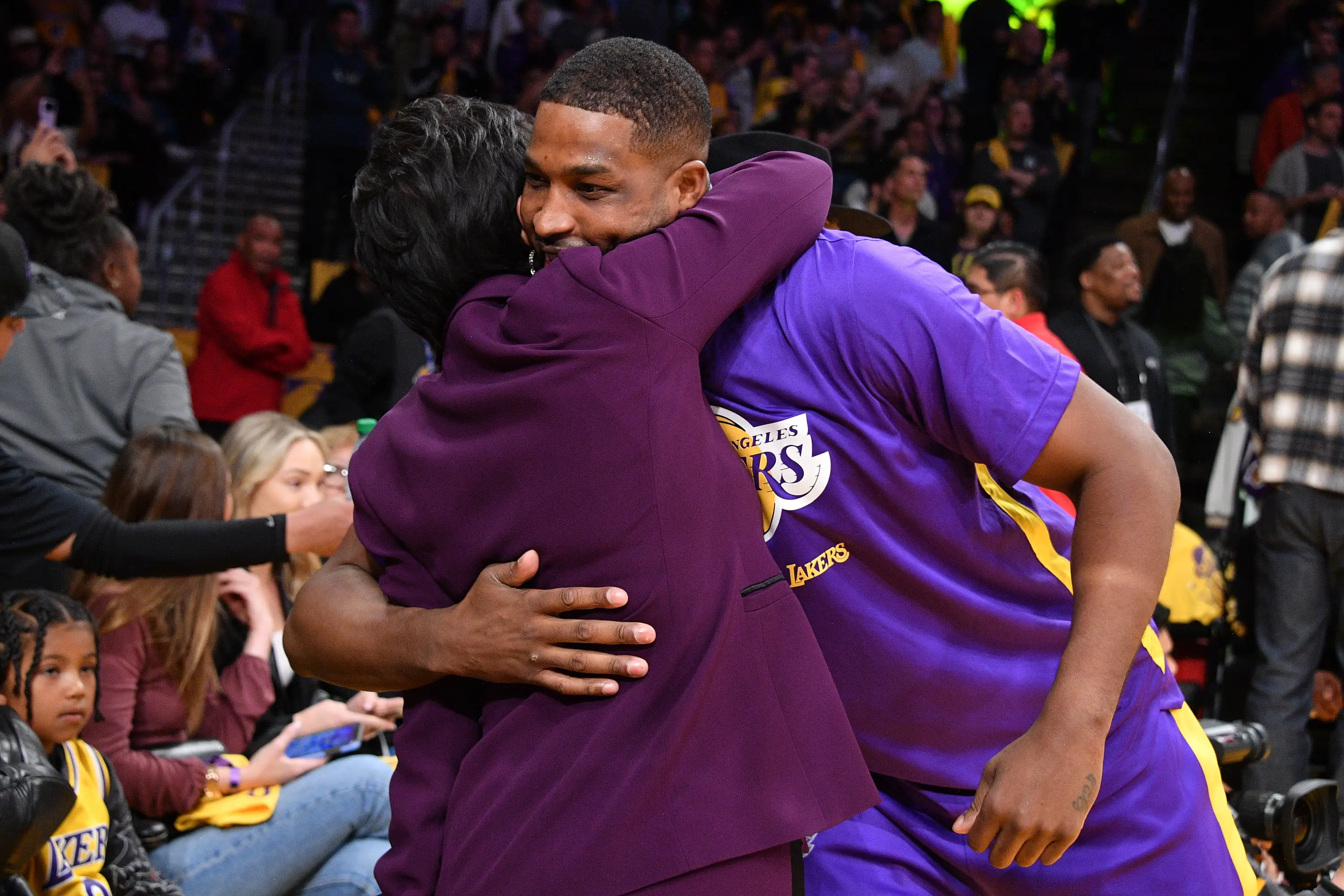 Kris has retained a friendship with Khloe's ex Tristan Thompson (Allen Berezovsky/Getty Images)