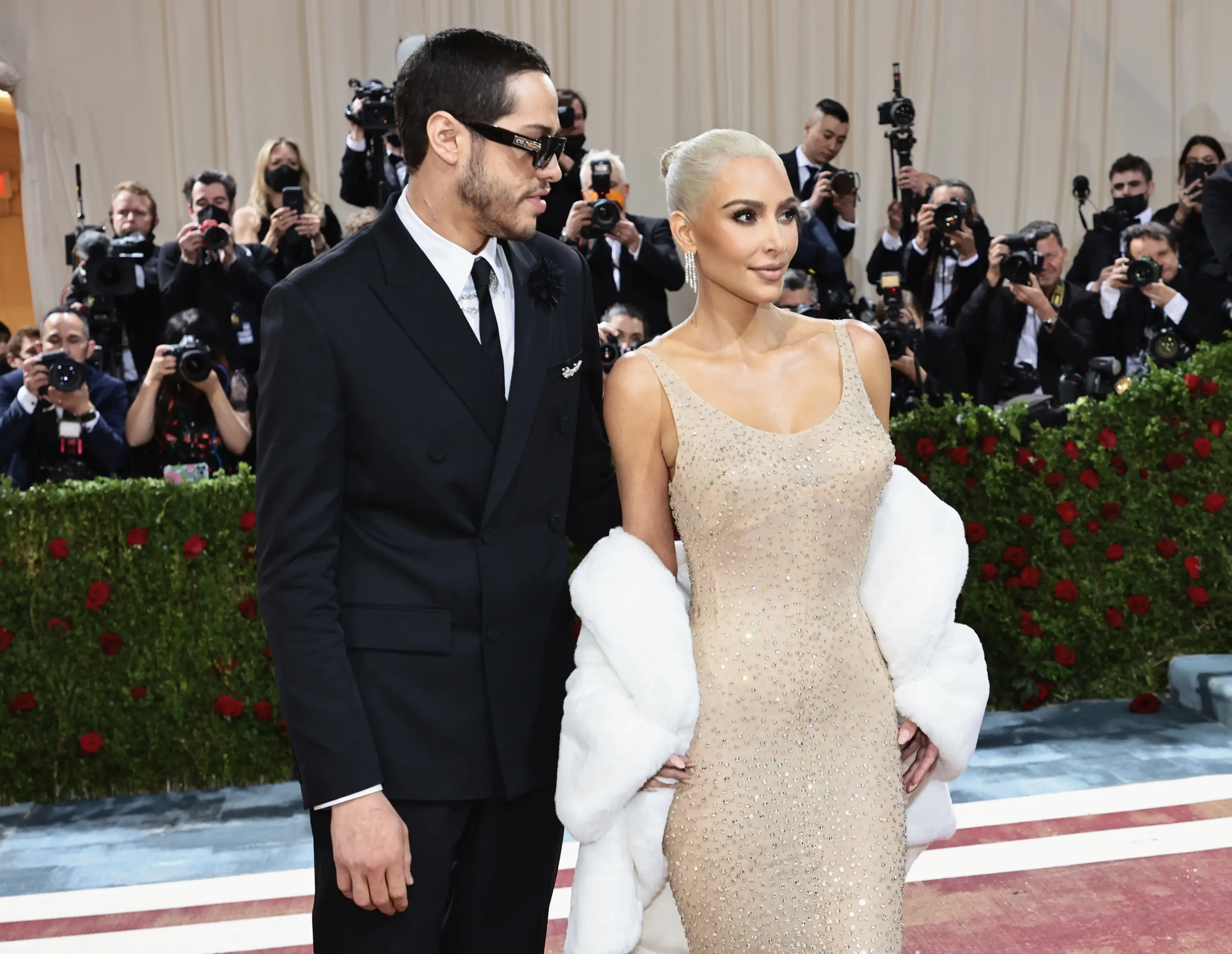 Kim K and Pete Davidson made their public debut at the Met Gala and nine months soon after (Jamie McCarthy/Getty Images)