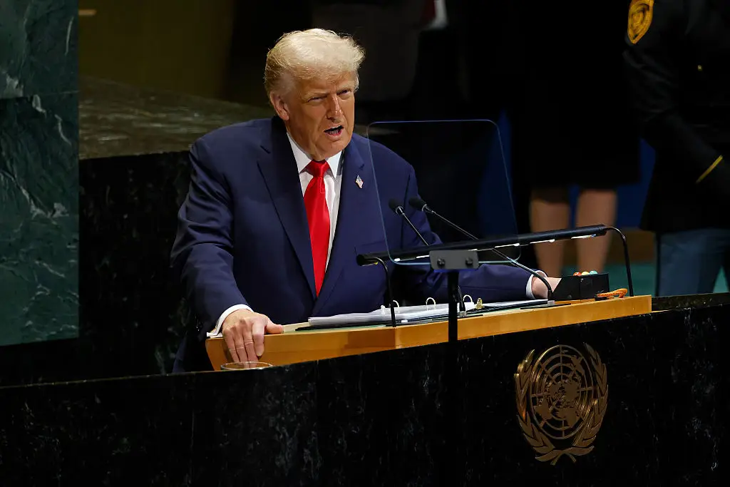 Donald Trump spoke at the United Nations General Assembly in New York (Taylor Hill/Getty Images)