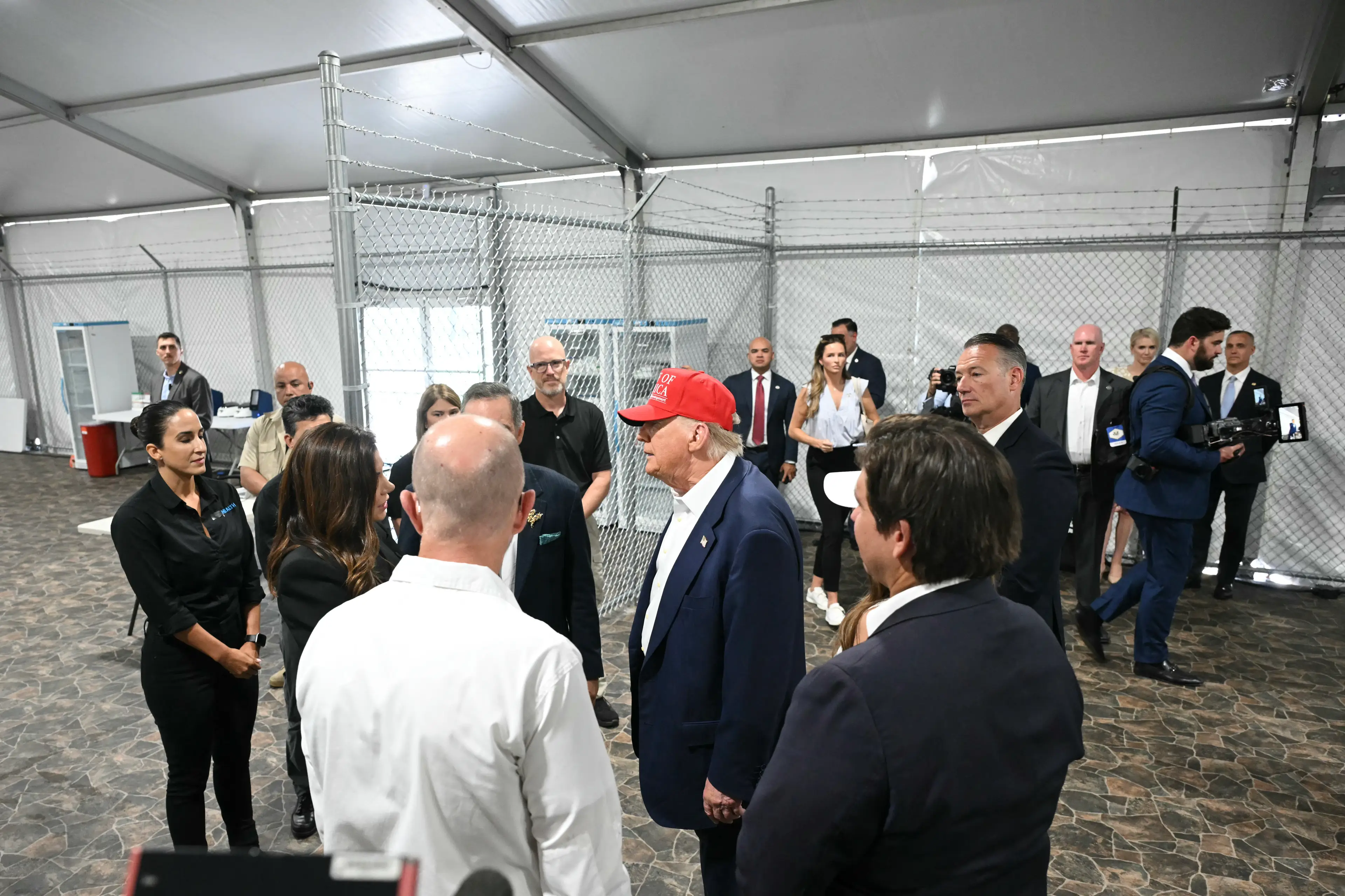 The facility has reportedly been flooded with swamp water (ANDREW CABALLERO-REYNOLDS/AFP via Getty Images)