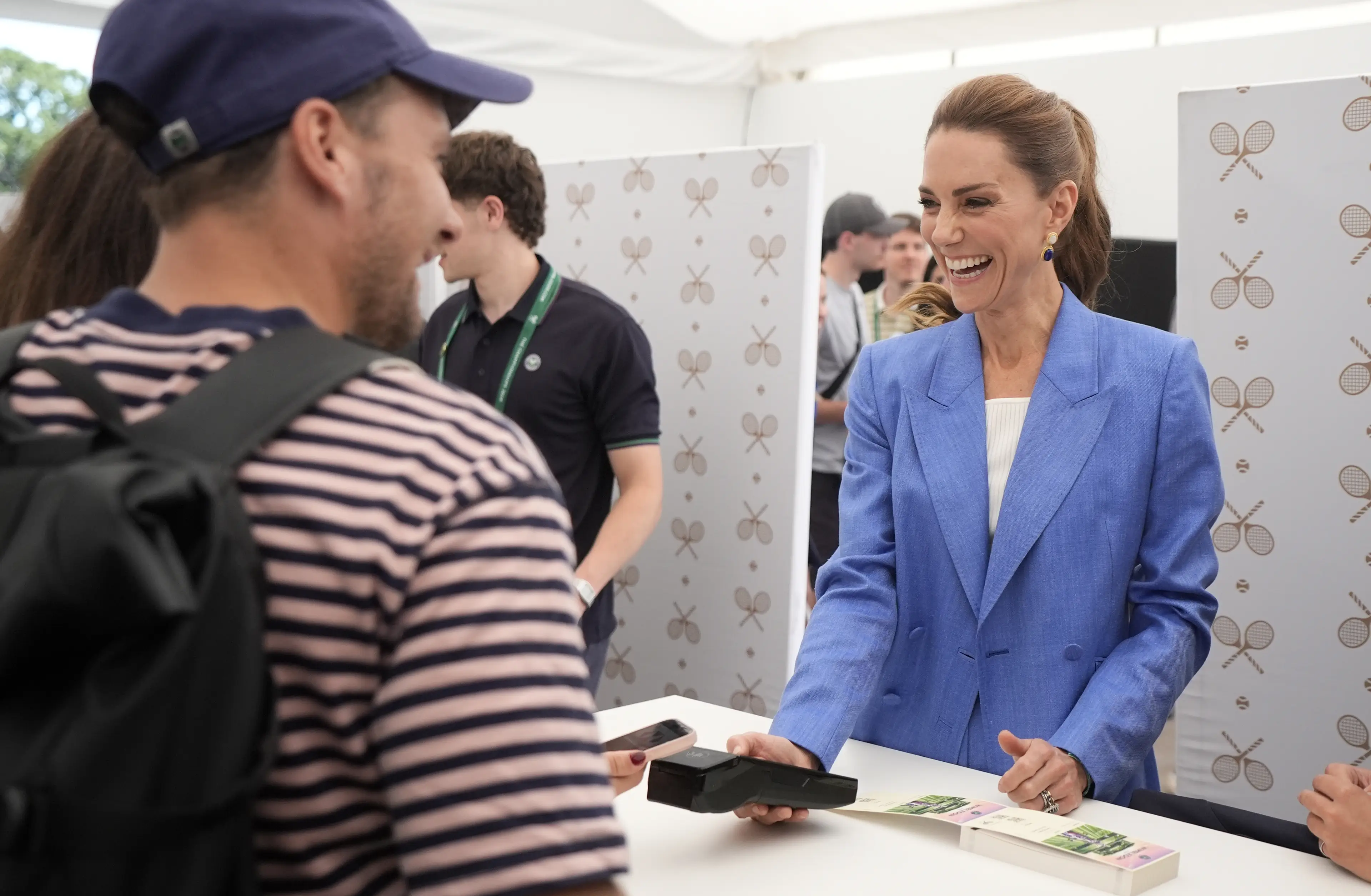 Kate Middleton helped to scan tickets for shocked fans at Wimbledon (Andrew Matthews - WPA Pool/Getty Images)