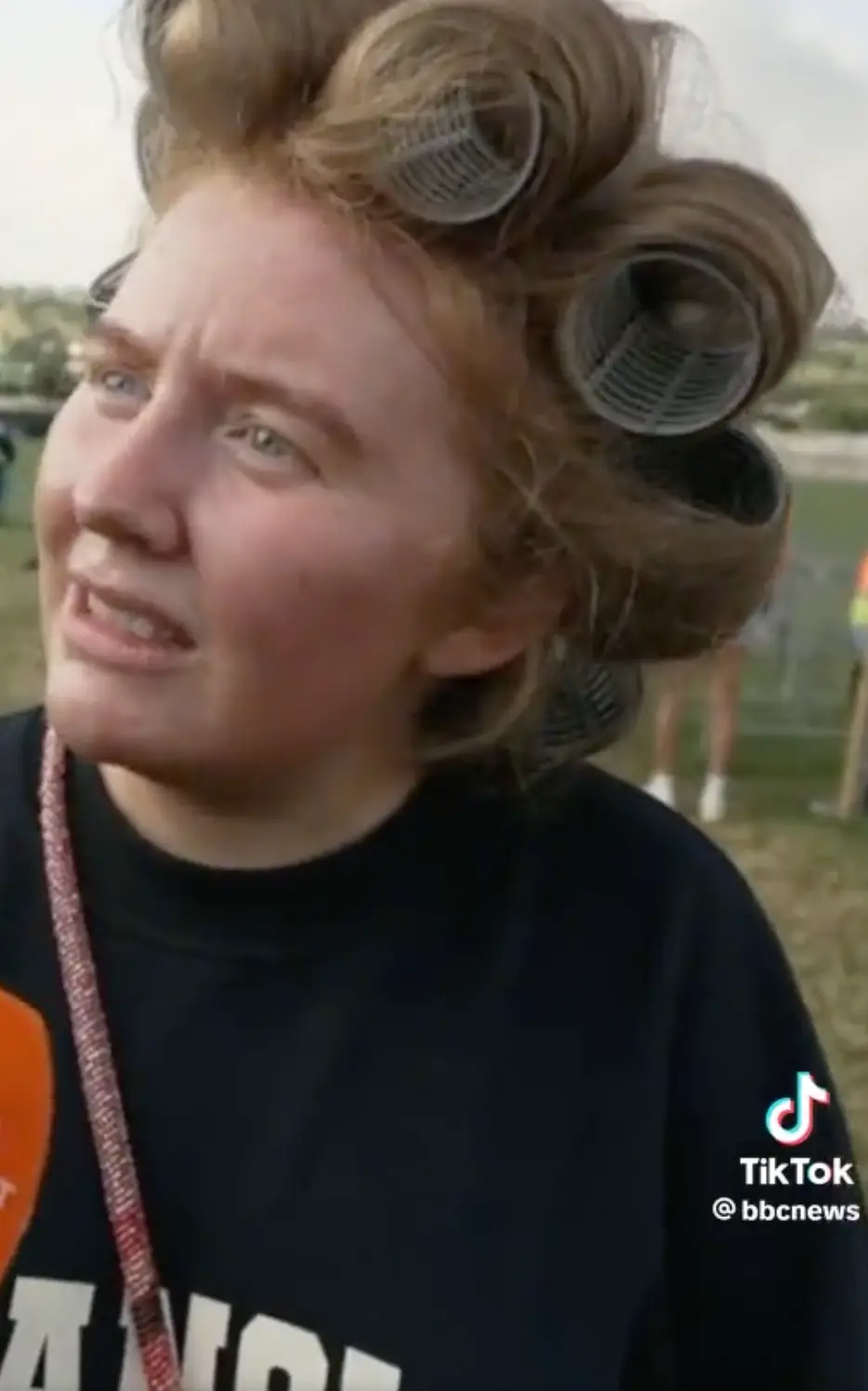 The woman was quite confused by the question at first.