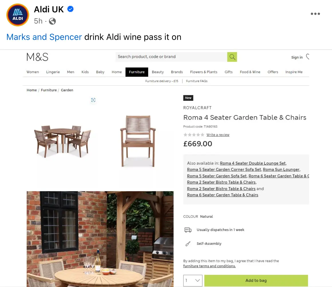 I spy some Aldi wine... (