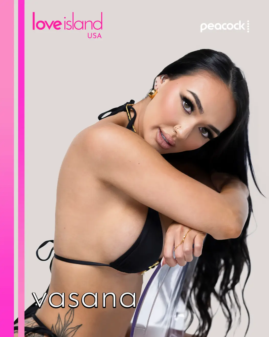Vasana Montgomery was announced in the Love Island USA line-up last week (Peacock)