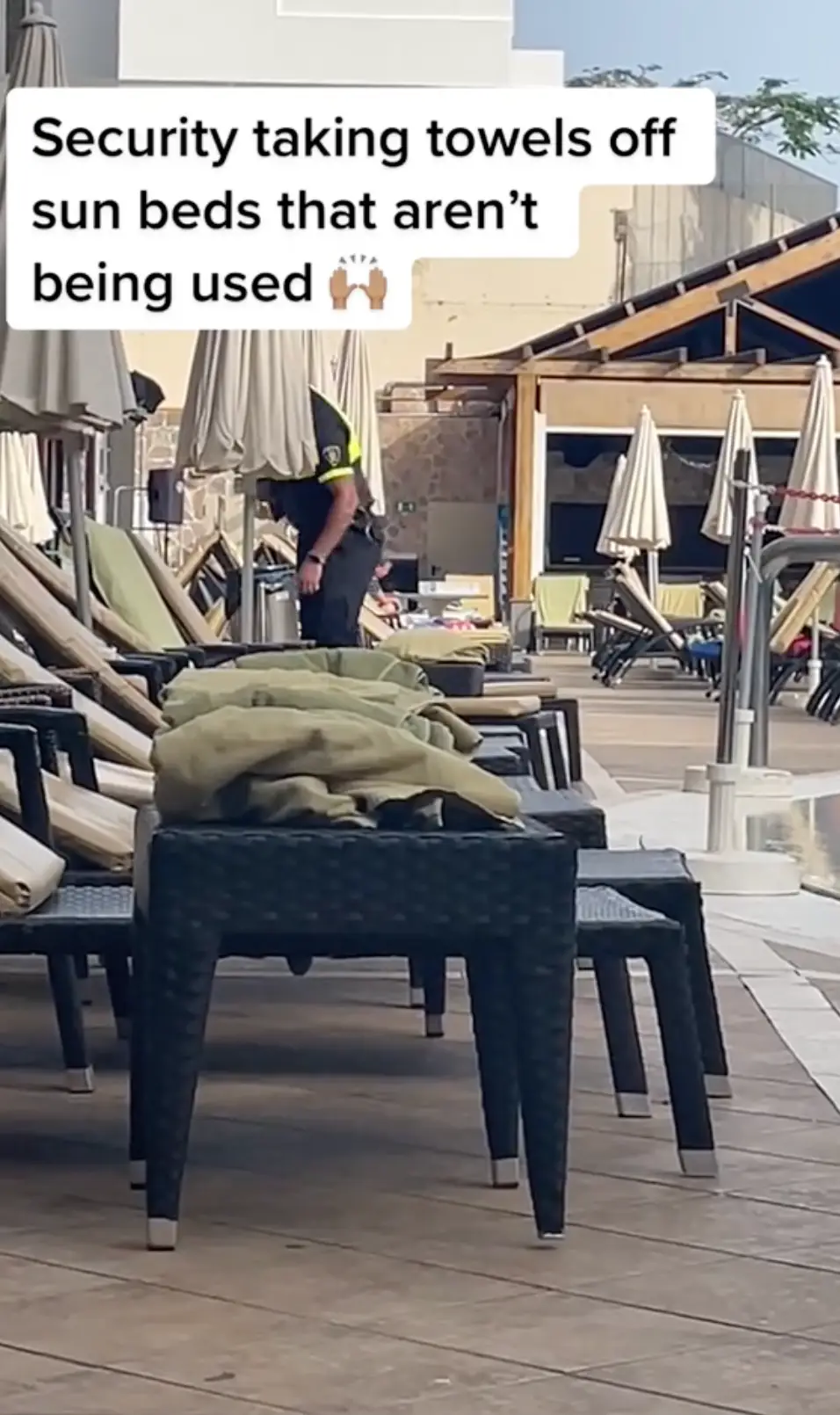 The Tenerife security guard wasn't impressed with the towels.