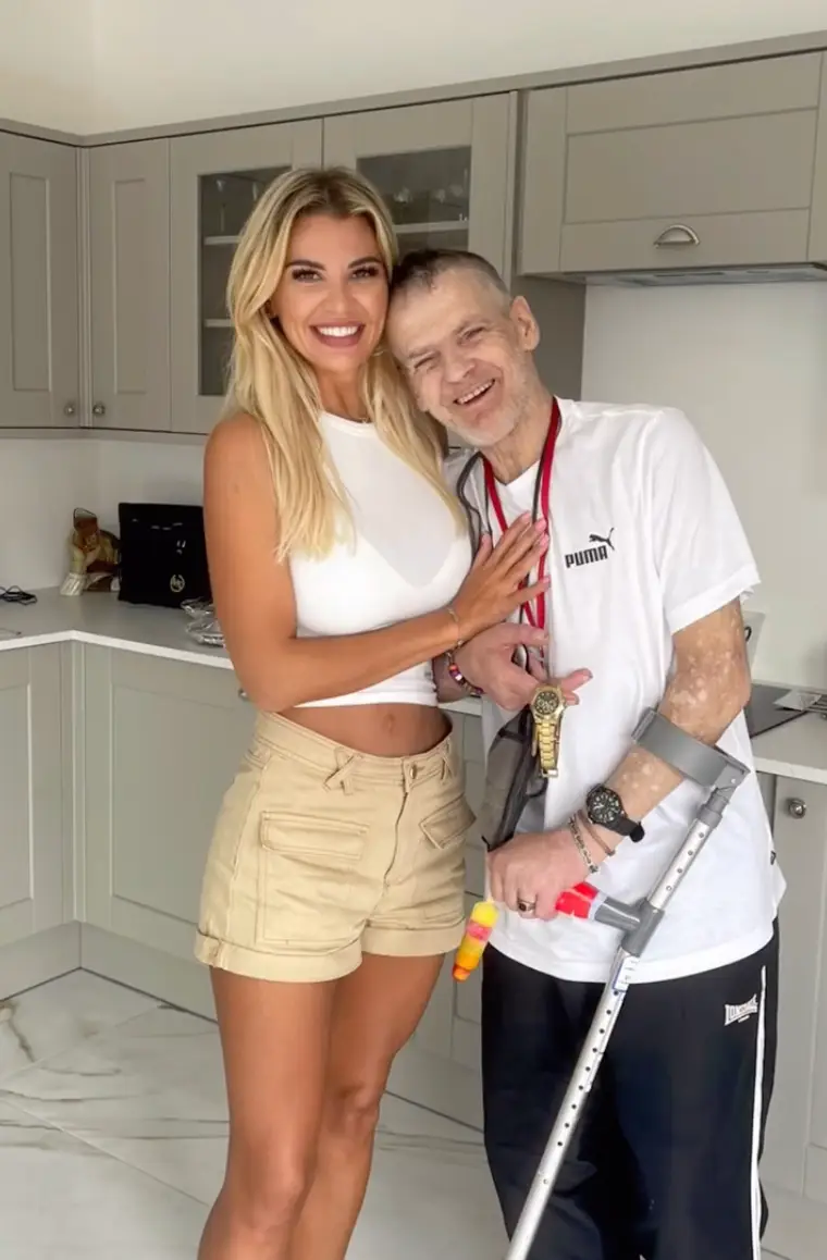 Christine recently praised her father on being able to walk unaided. (Instagram/@mrscmcguinness)