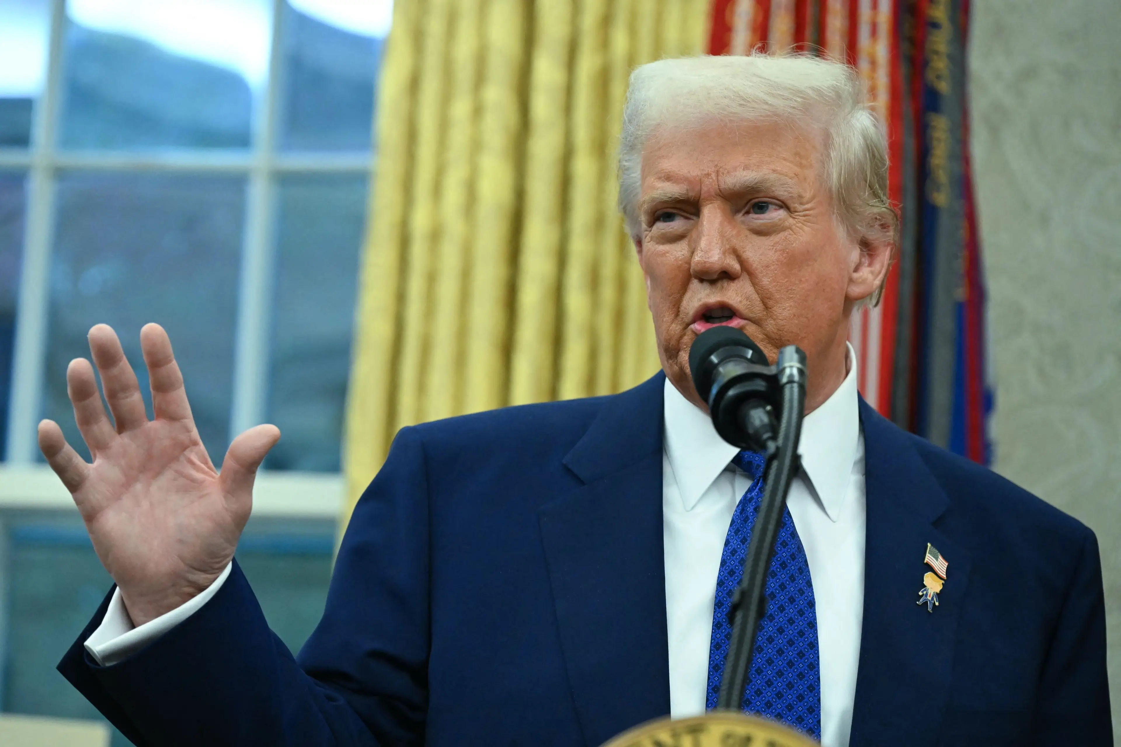 Trump was mentioned repeatedly at the BAFTAs (ANDREW CABALLERO-REYNOLDS / AFP)