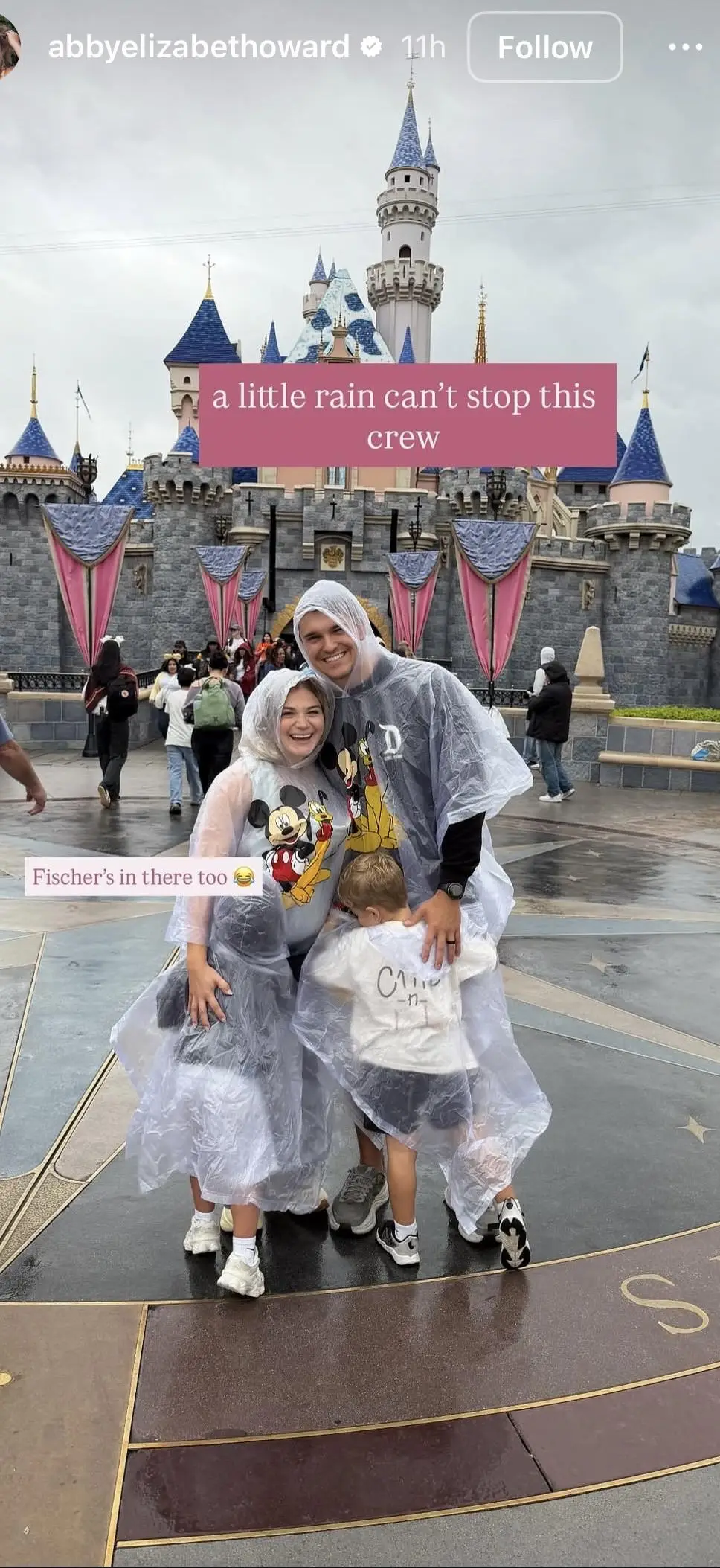 Abby and Matt took their children to Disneyland (abbyelizabethoward/Instagram)
