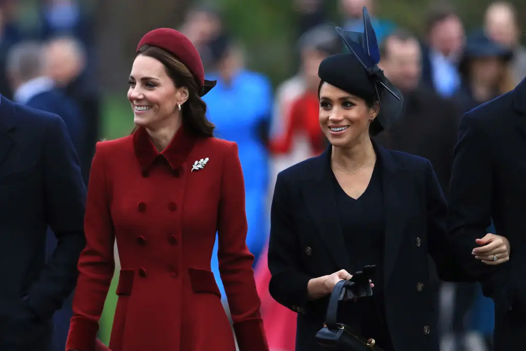 Kate Middleton and Meghan Markle follow different rules. (Stephen Pond/Getty Images)