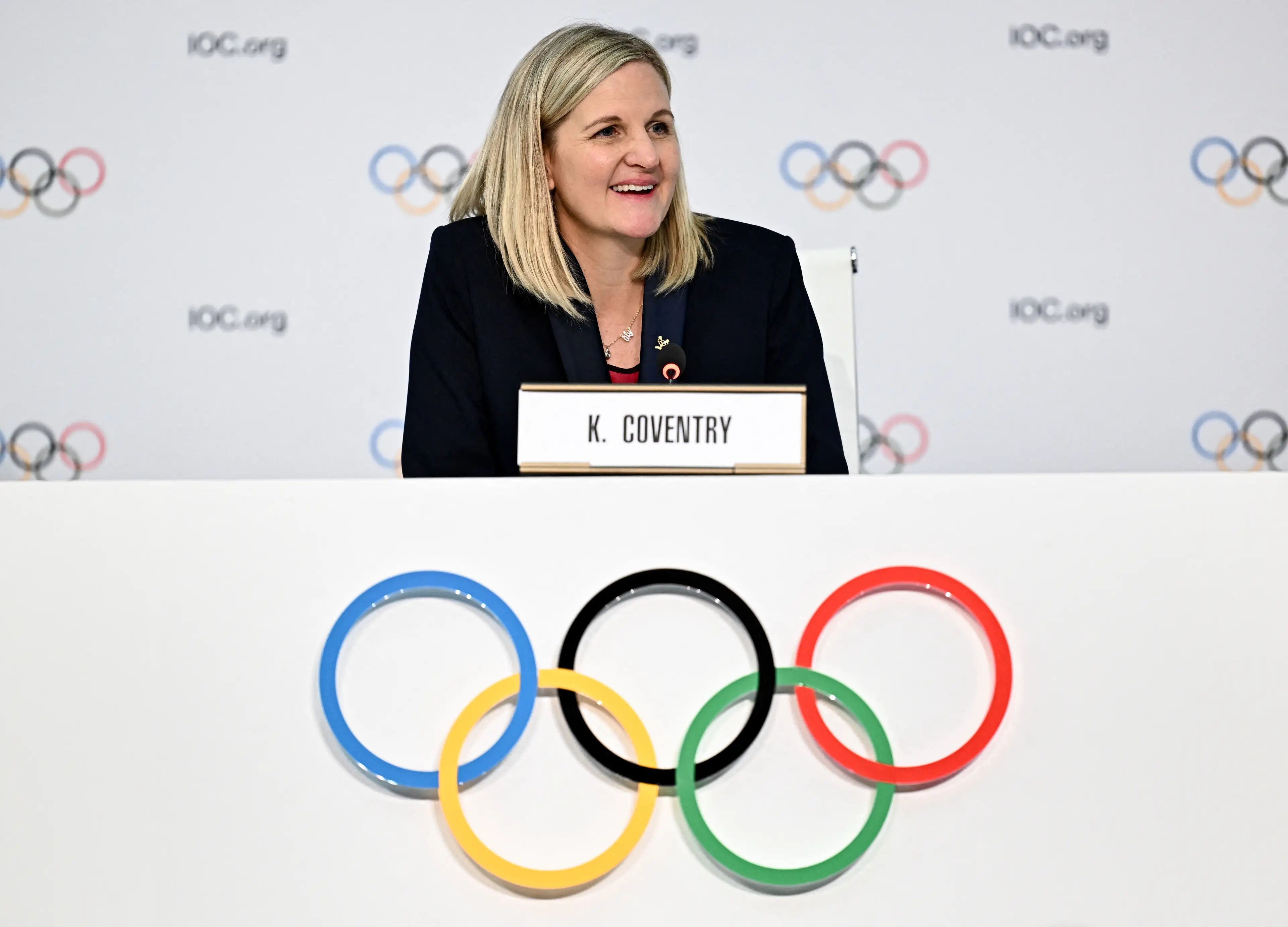Kirsty Coventry was elected as the IOC President earlier this year (FABRICE COFFRINI/AFP via Getty Images)