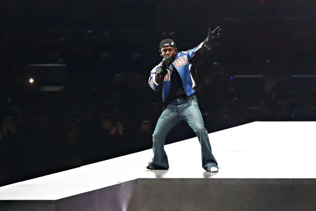 Lamar took to the halftime stage at the Super Bowl. (Cindy Ord/Getty Images)