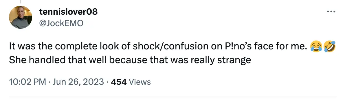 Pink has been praised for the way she handled the situation.