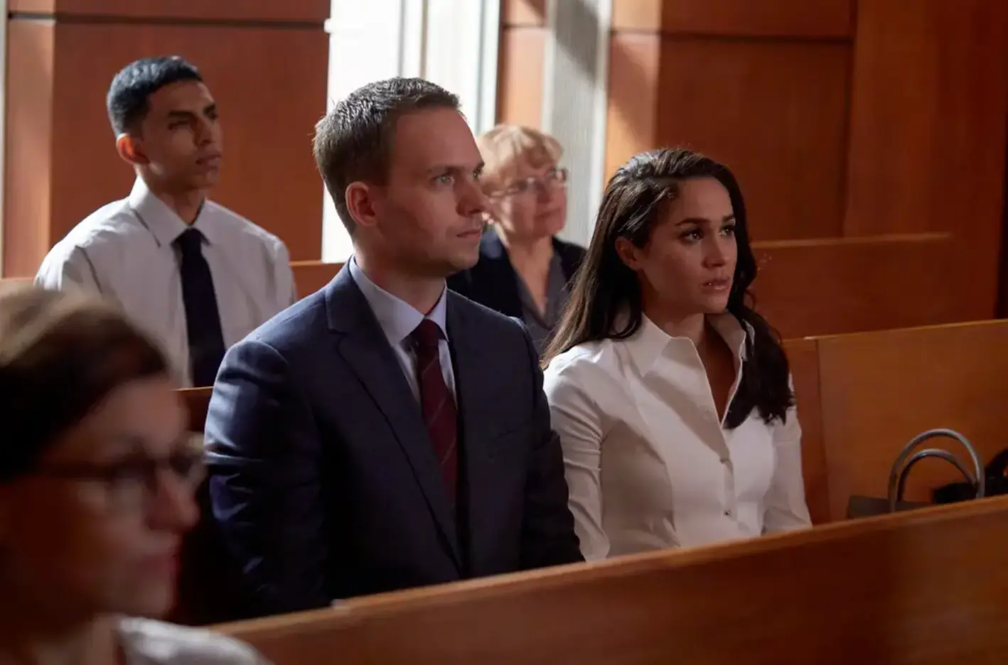 Meghan Markle and Patrick J. Adams played an on-screen husband and wife in Suits (USA Network)