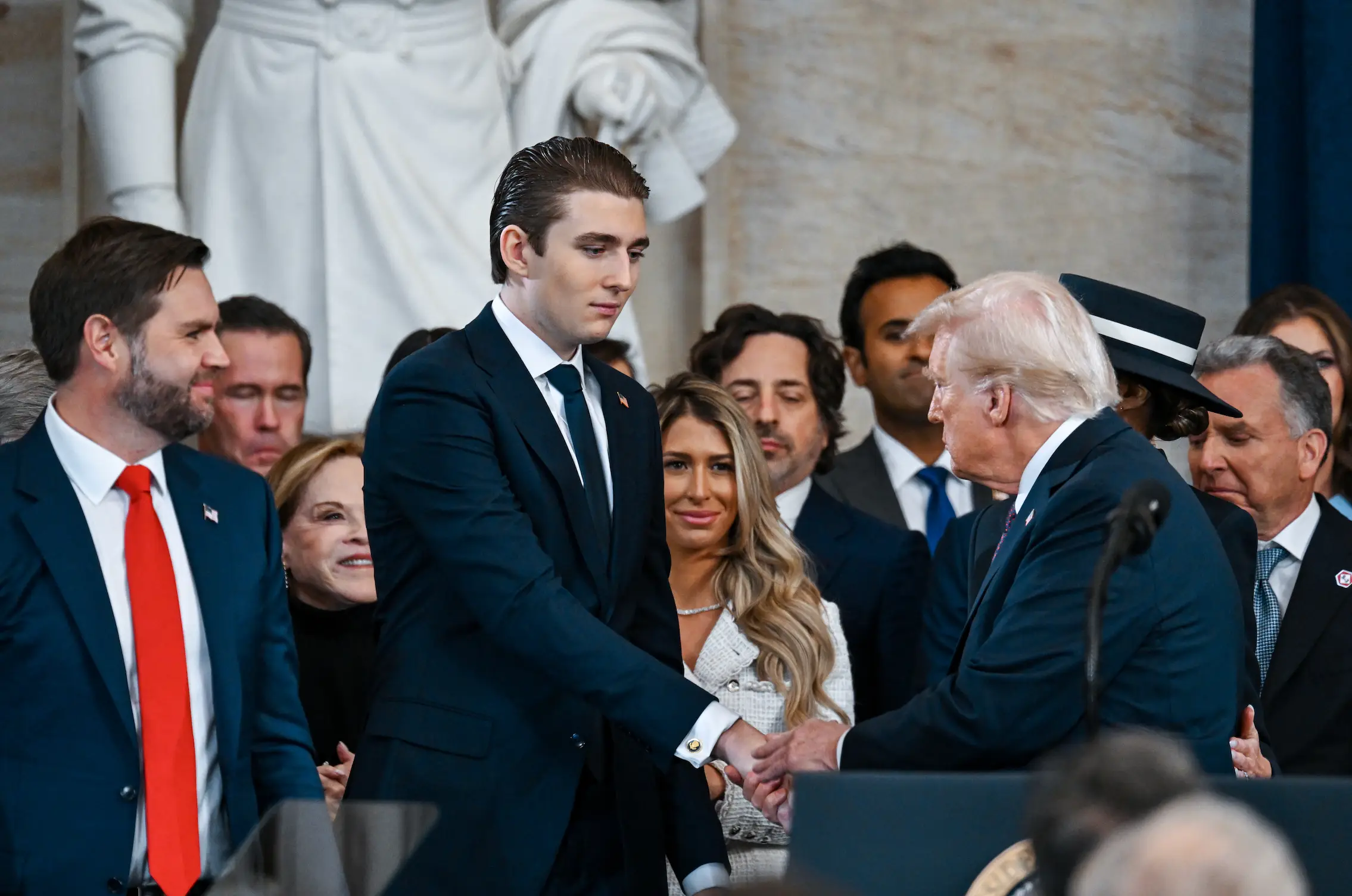 Barron has only made a number of public appearances since his father's second inauguration (Kenny Holston-Pool/Getty Images)