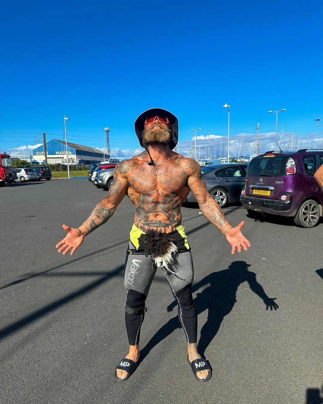 Ashley Cain has admirably raised over £200k after completing the world's first Ultraman challenge to raise funds for The Azaylia Foundation. (Instagram/mrashleycain)