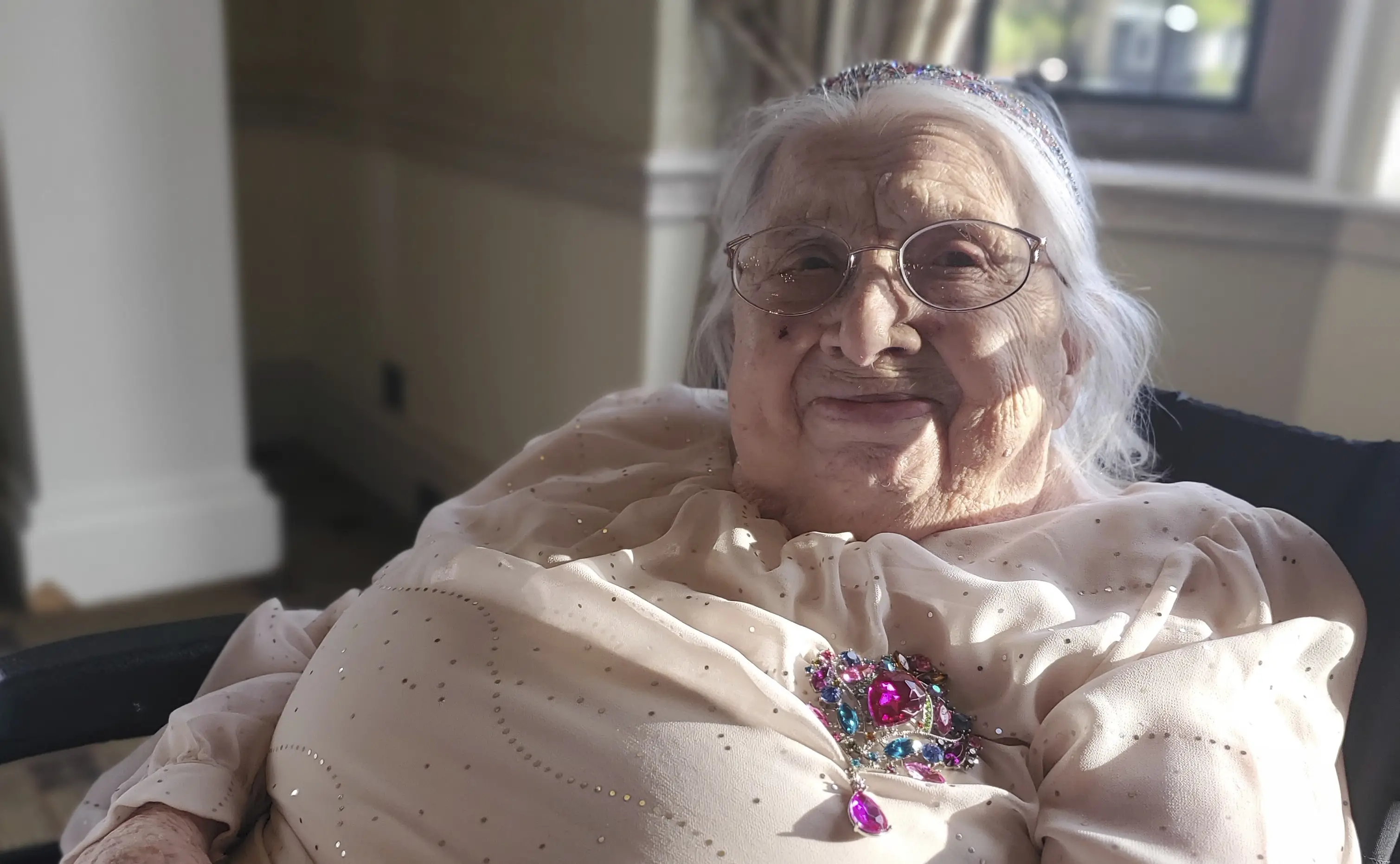 Olive Westerman has made it to 100 without speaking to strange men.