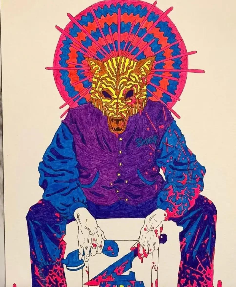 His twisted artwork was later removed from the platform. (Instagram)