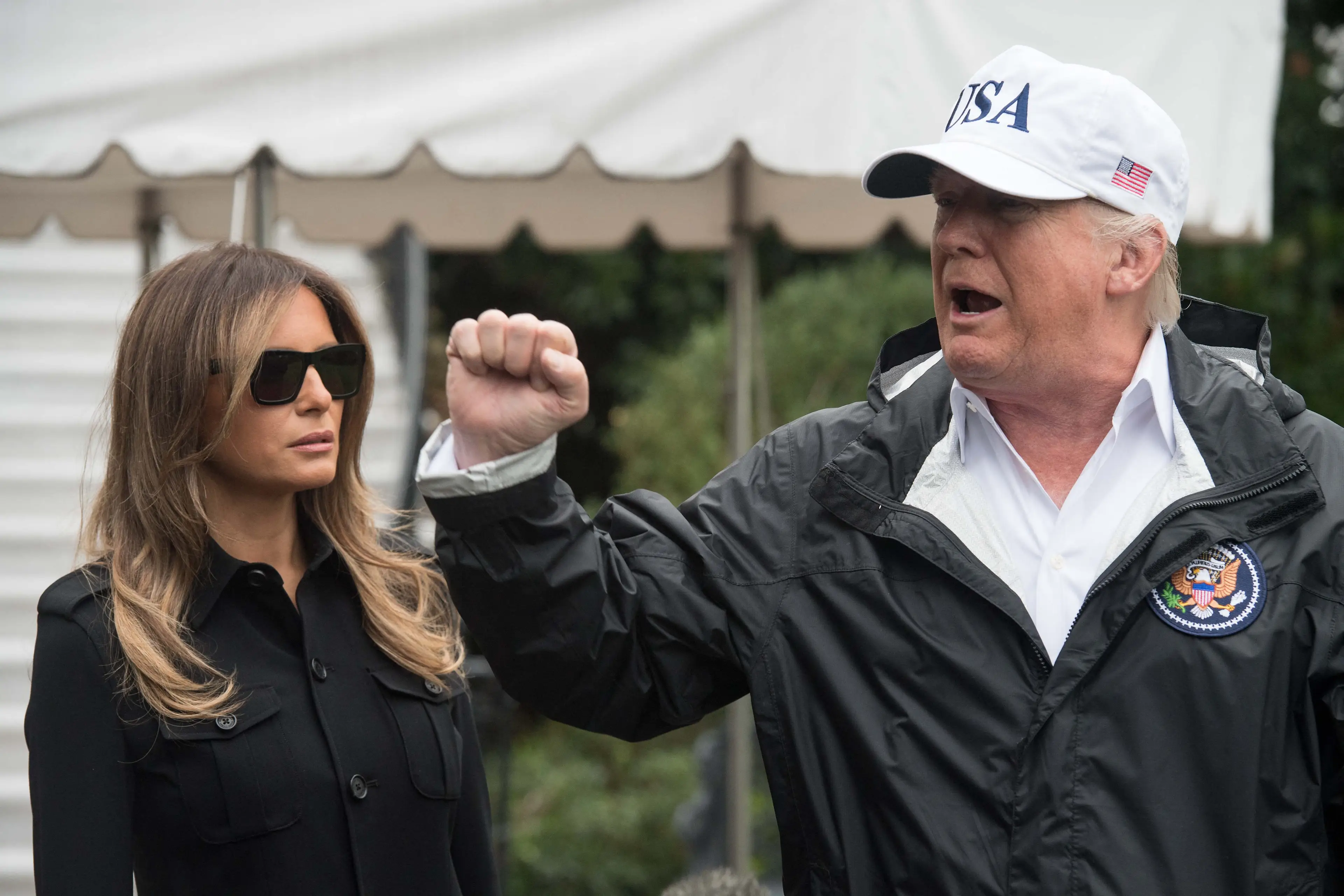 The conspiracy theory about Melania Trump kicked off in 2017 (NICHOLAS KAMM/AFP via Getty Images)