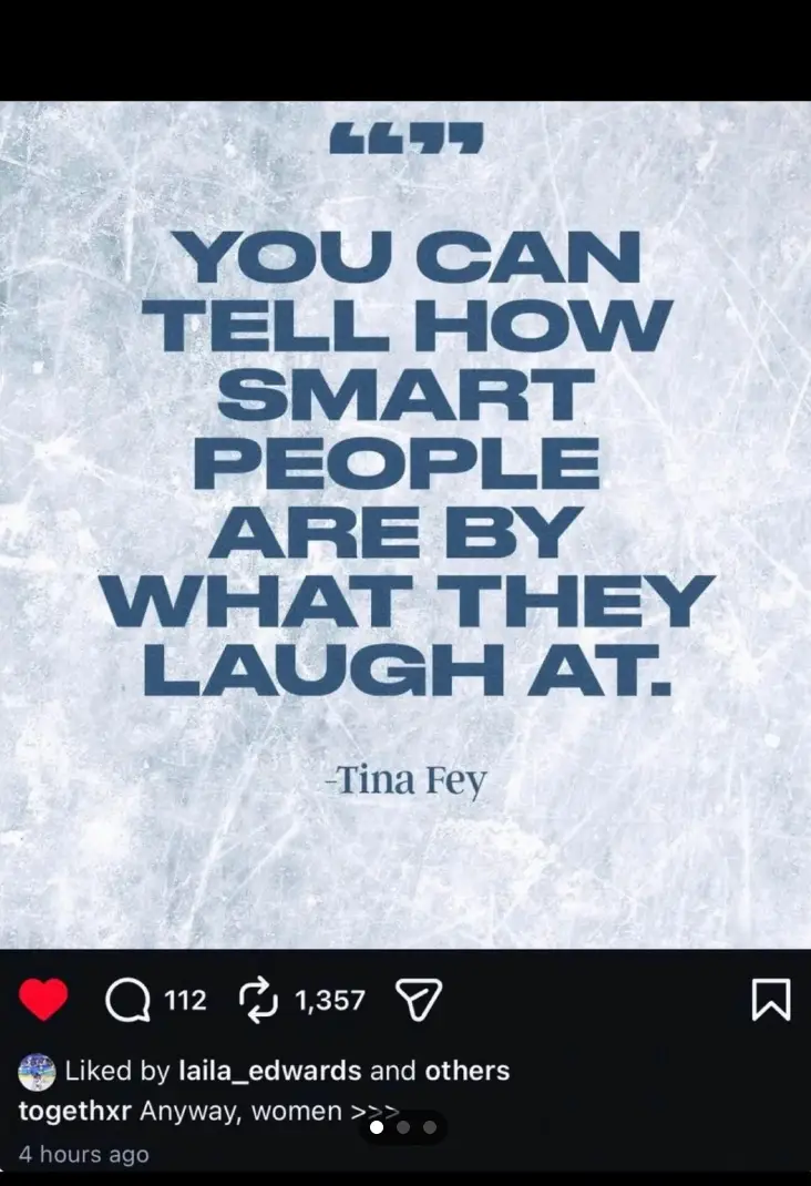 Several female players 'liked' the pointed post (Reddit/Instagram/@togethxr)