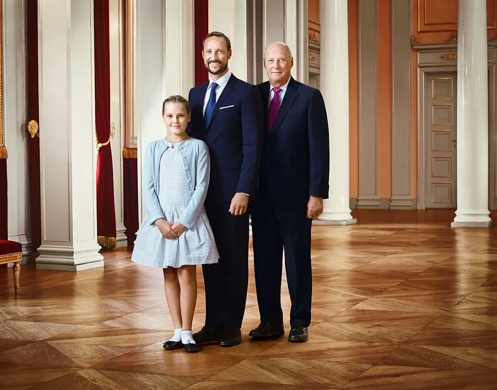 It follows the death of King Harald V, which ascended Princess Ingrid's father, Crown Prince Haakon, to the throne (Handout/Getty Images)
