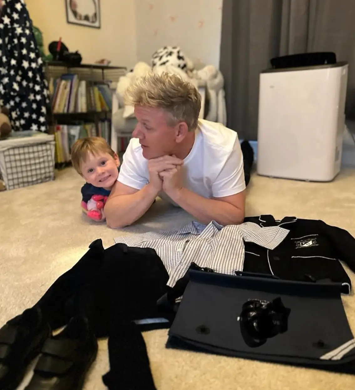 Ramsay with youngest son Oscar.