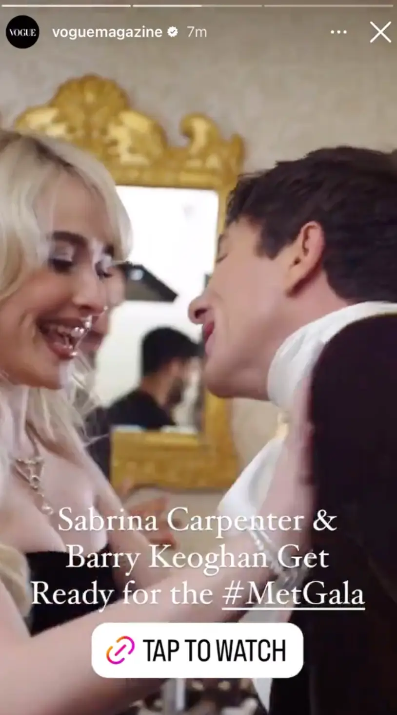 The Vogue clip saw the pair get ready together before the Met Gala. (Instagram/@vogue)