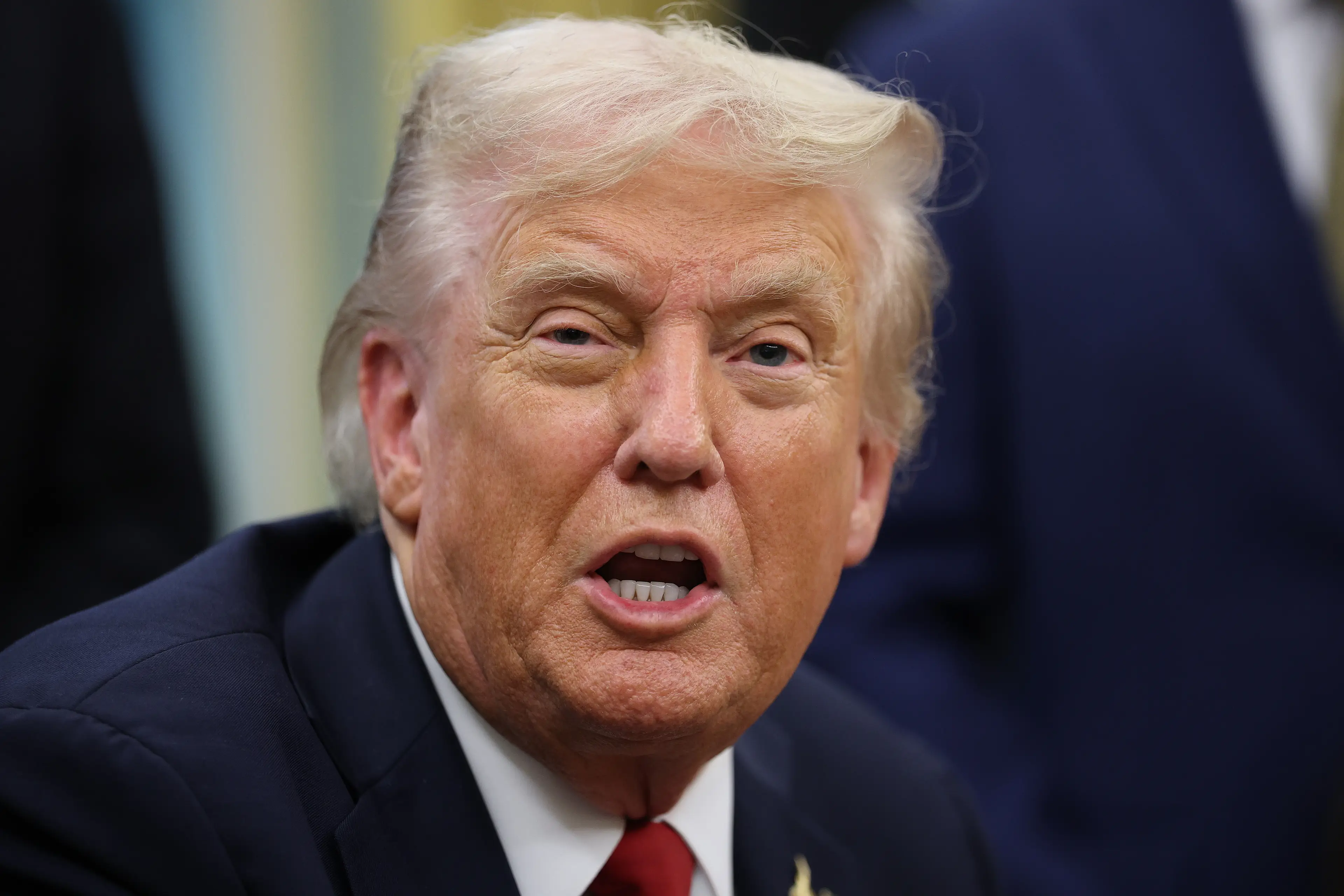 He appeared to take aim at both Trump's immigration policies and views on the death penalty (Win McNamee/Getty Images)