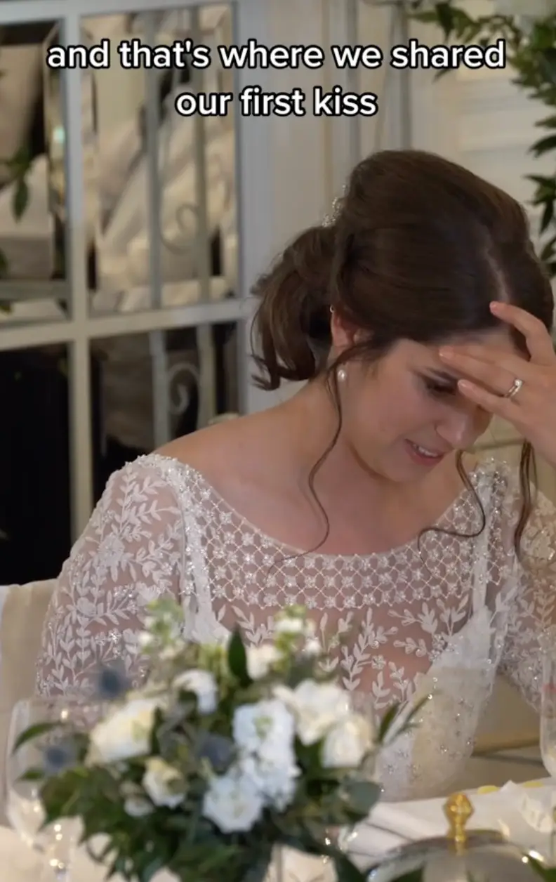 The groom had the room in stitches.