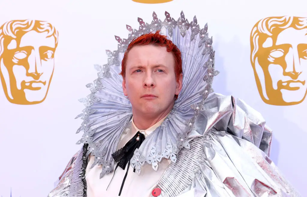 Joe Lycett channeled the monarchy at the BAFTAs. (Mike Marsland/WireImage)