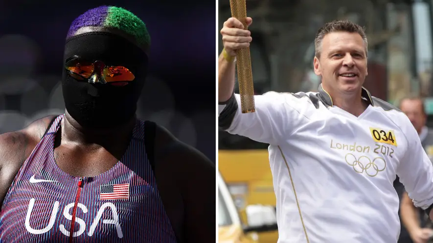 Olympic commentator corrected live on air after misgendering masked athlete Raven Saunders