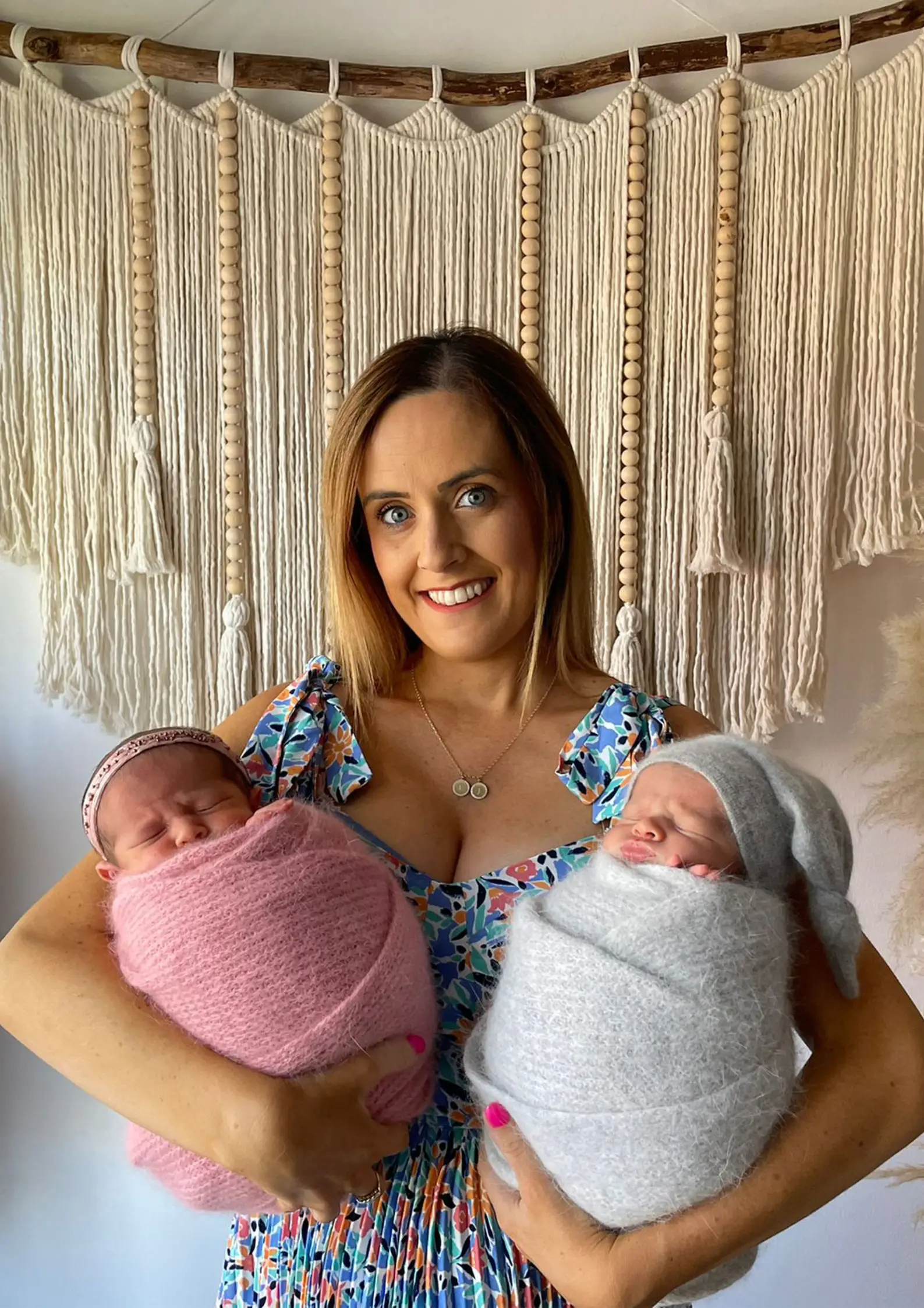 The pair were in shock when they found out they were having twins.